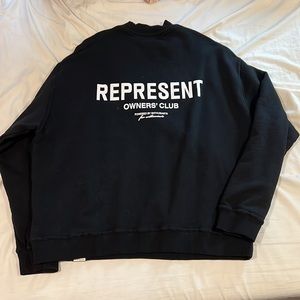 Represent owners club pullover crew new without tags fits like size Large